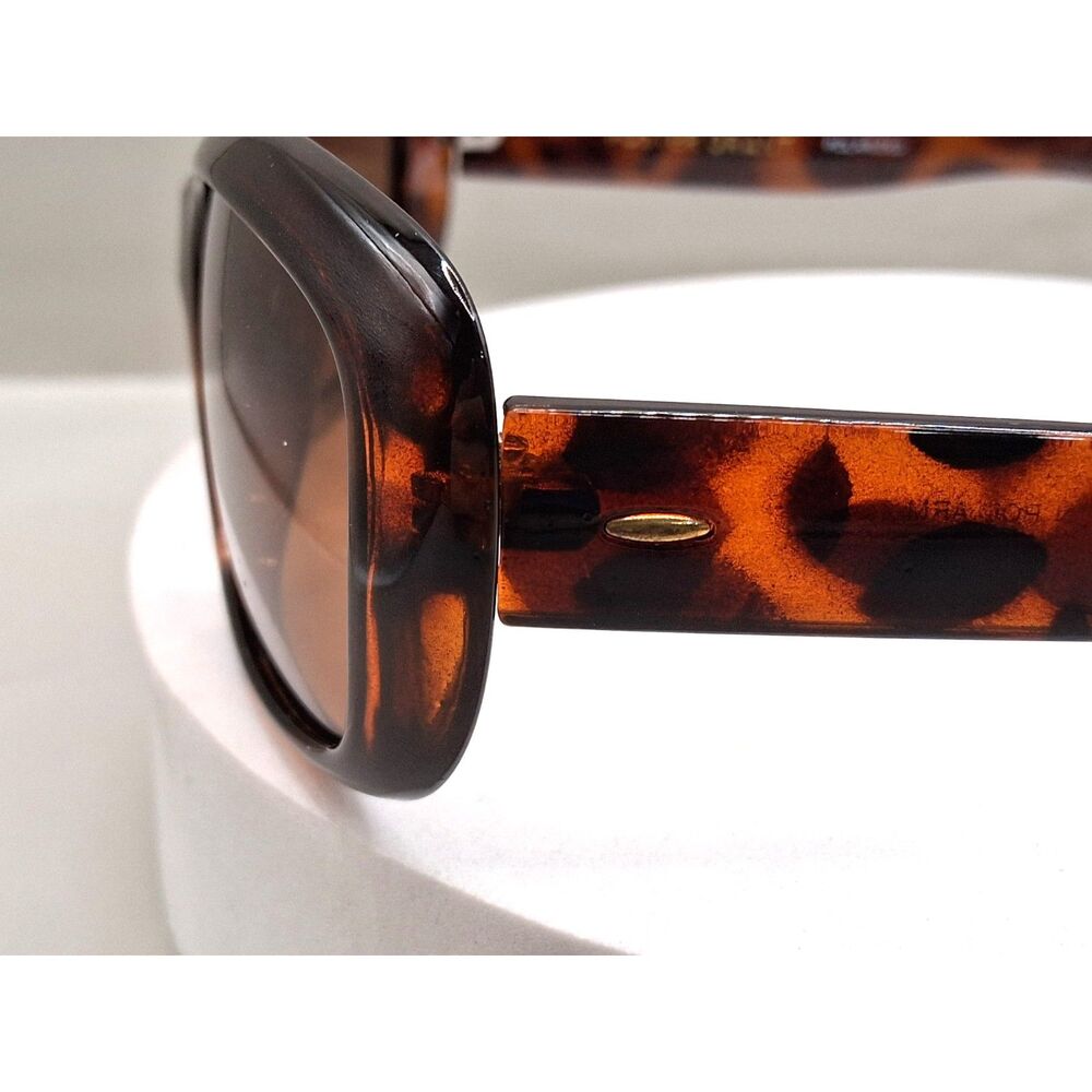 Foster Grant Election Women's Wrap Polarized Amber Brown Sunglasses - Picture 7 of 15